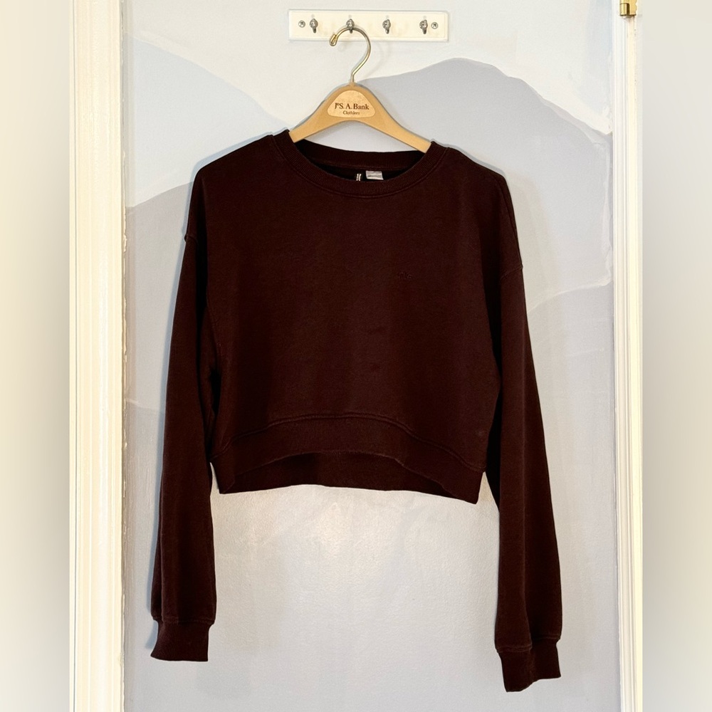 H&M Cropped Crewneck Sweatshirt